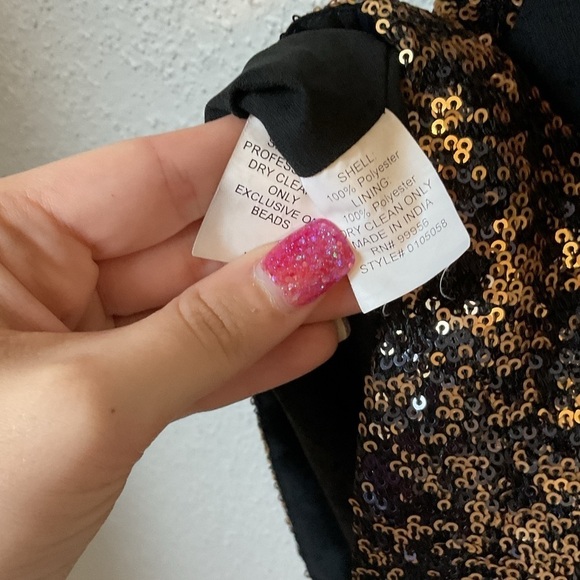 Shoshanna Gold Sequin Zena Back Tie Romper Size 4 - Picture 6 of 10